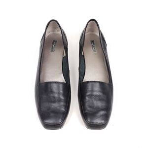 Array Freedom black leather square toe loafers 10W